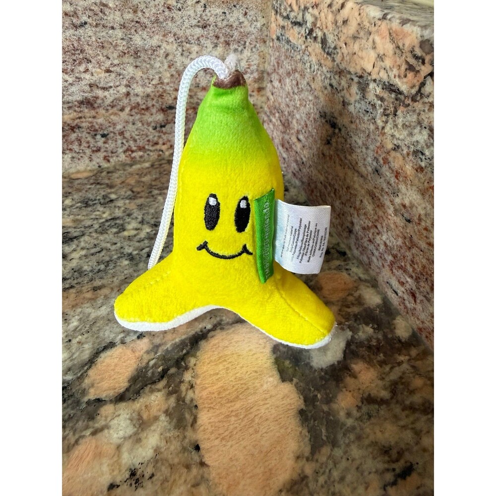 Super Mario Kart Mocchi Mocchi Banana Plush Toy Nintendo. Size 6 inch. Adorable